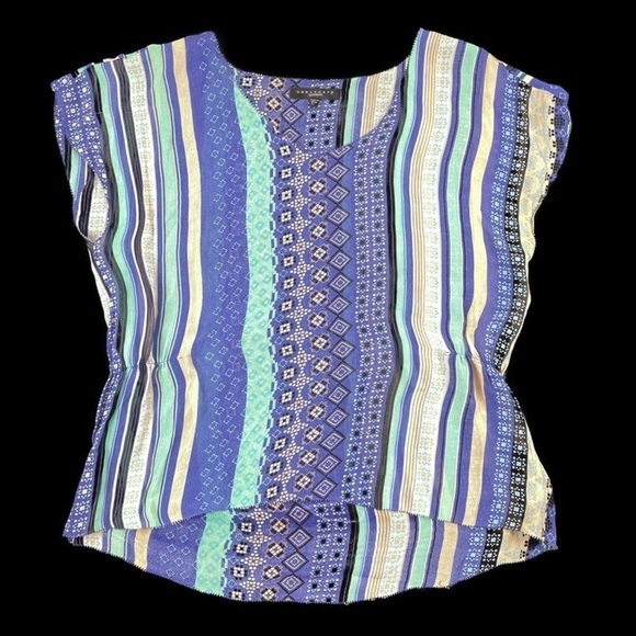 Sanctuary Womens Blouse Blue Striped Small - Picture 1 of 9